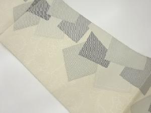 花唐草に色紙模様織出し洒落袋帯